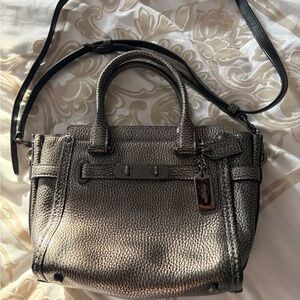 Coach Shimmering Silver Satchel